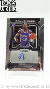 2022-23 Panini Prizm Rookie Penmanship Keon Ellis #RP-KES RC