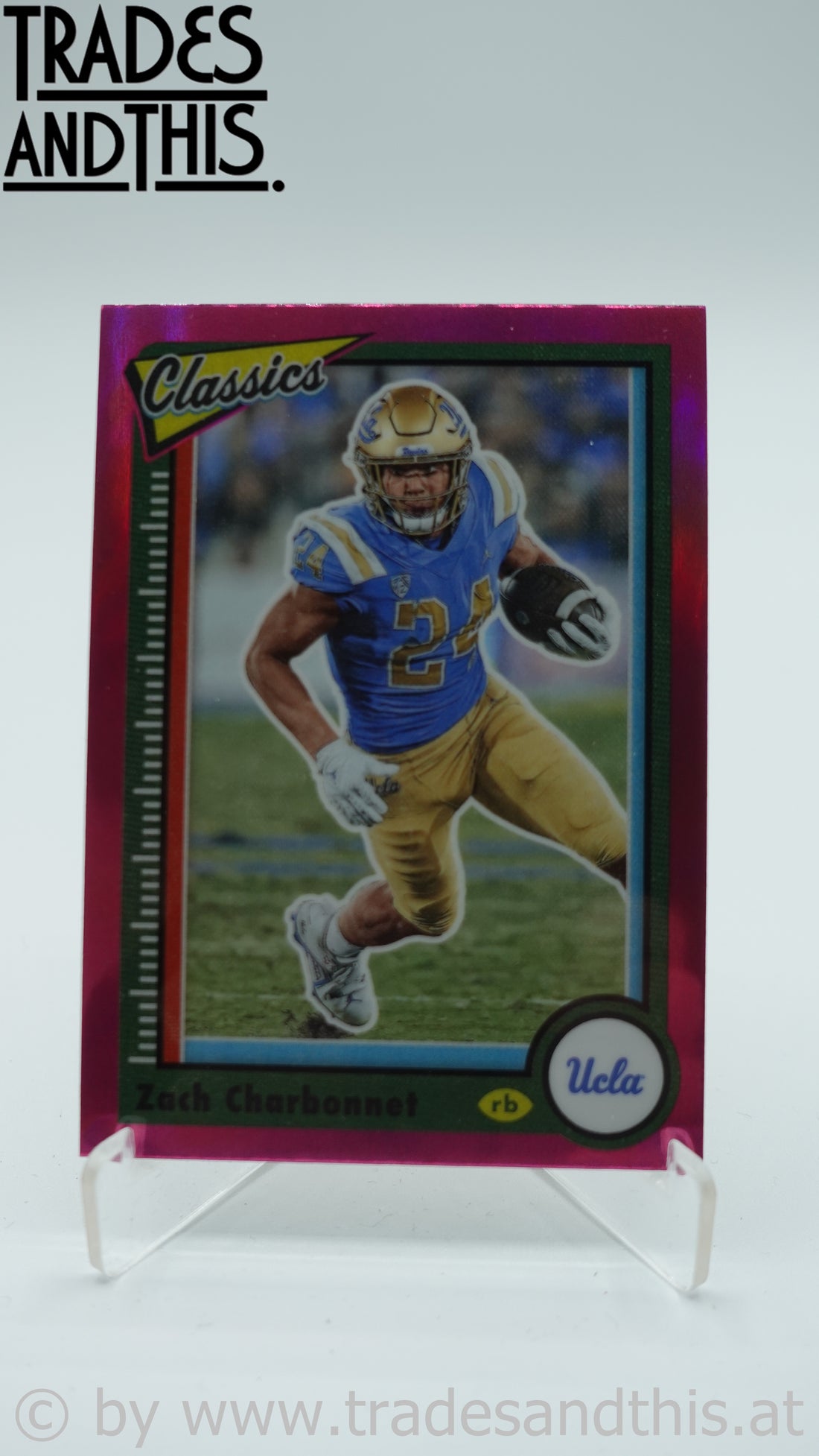 2023 Panini Chronicles Draft Picks Classics Premium Edition Pink Zach Charbonnet #16