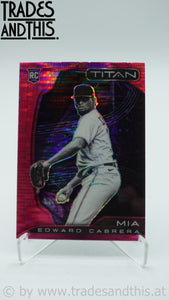 2022 Panini Chronicles Titan Pink Pulsar Edward Cabrera #6 RC