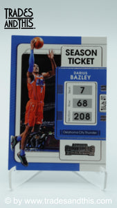 2021-22 Panini Contenders Basketball Darius Bazley #7 - Trades and This e.U.