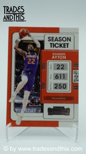 2021-22 Panini Contenders Basketball Deandre Ayton #19 - Trades and This e.U.