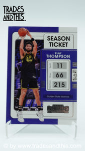 2021-22 Panini Contenders Basketball Klay Thompson #20 - Trades and This e.U.