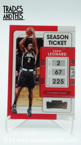 2021-22 Panini Contenders Basketball Kawhi Leonard #22 - Trades and This e.U.