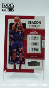 2021-22 Panini Contenders Basketball Kyle Lowry #23 - Trades and This e.U.