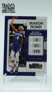 2021-22 Panini Contenders Basketball Devont' Graham #25 - Trades and This e.U.