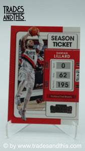 2021-22 Panini Contenders Basketball Damian Lillard #29 - Trades and This e.U.