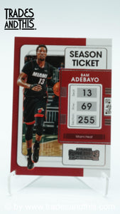 2021-22 Panini Contenders Basketball Bam Adebayo #43 - Trades and This e.U.