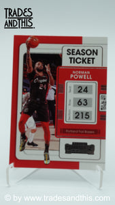 2021-22 Panini Contenders Basketball Norman Powell #49 - Trades and This e.U.
