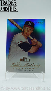 2012 Topps Tribute Blue 131/199 Eddie Mathews #12