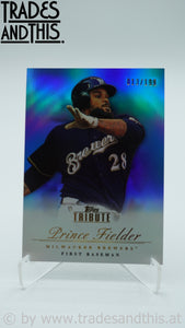 2012 Topps Tribute Blue 013/199 Prince Fielder #18