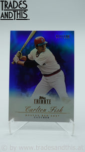 2012 Topps Tribute Blue 034/199 Carlton Fisk #19