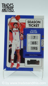 2021-22 Panini Contenders Basketball Killian Hayes #78 - Trades and This e.U.
