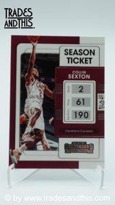 2021-22 Panini Contenders Basketball Collin Sexton #86 - Trades and This e.U.
