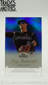 2012 Topps Tribute Blue 084/199 Troy Tulowitzki #82