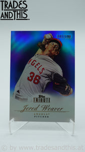 2012 Topps Tribute Blue 141/199 Jered Weaver #87