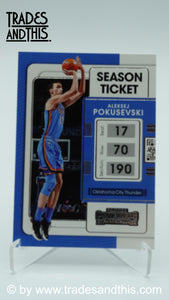 2021-22 Panini Contenders Basketball Aleksej Pokusevski #95 - Trades and This e.U.