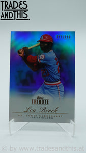 2012 Topps Tribute Blue 058/199 Lou Brock #100