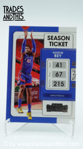 2021-22 Panini Contenders Basketball Saddiq Bey #98 - Trades and This e.U.