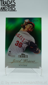 2012 Topps Tribute Green 25/75 Jered Weaver #87
