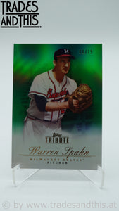 2012 Topps Tribute Green 08/75 Warren Spahn #95