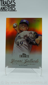 2012 Topps Tribute Orange 44/50 Yovani Gallardo #21