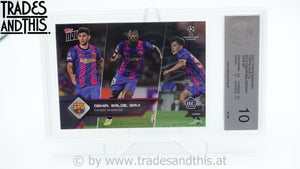 2021-22 Topps Now UCL Gavi Alejandro Balde Yusuf Demir Rookie RC #18 PGS 10