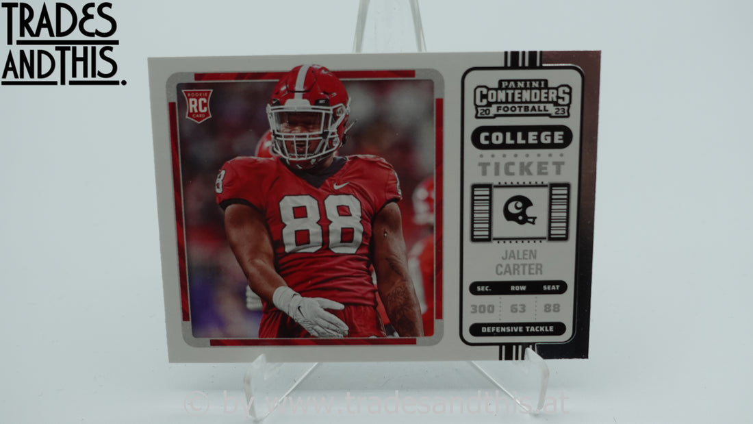 2023 Panini Chronicles Draft Picks Contenders College Ticket Jalen Carter #21 RC