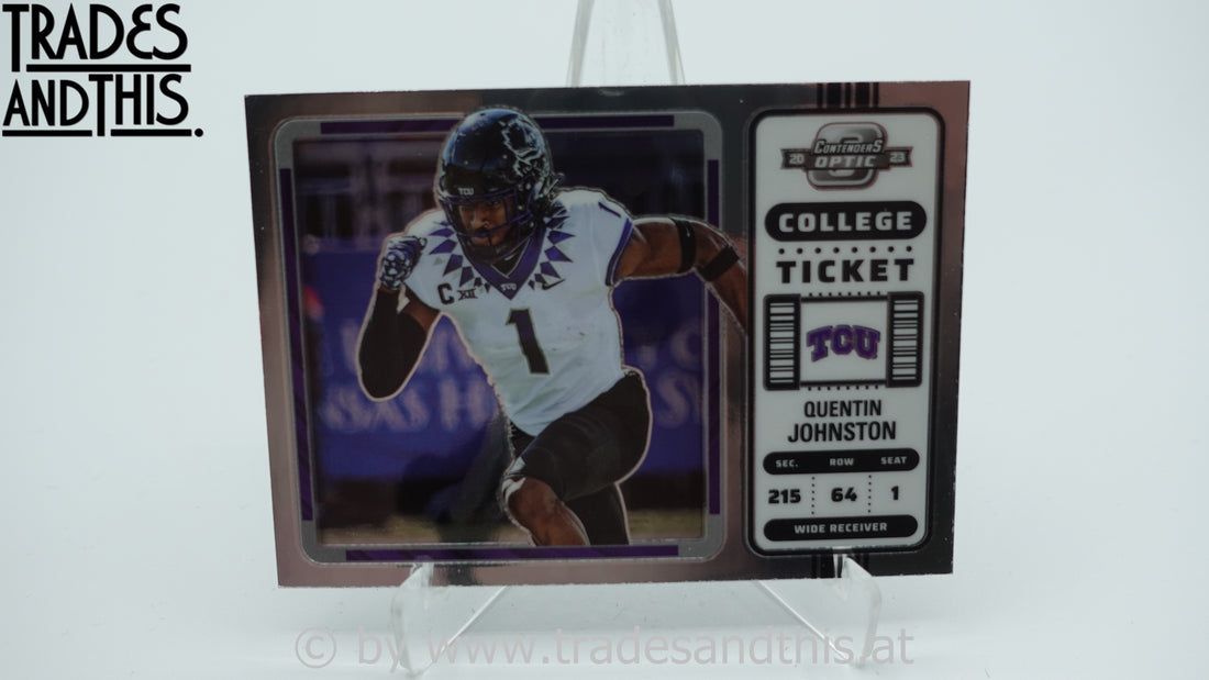2023 Panini Chronicles Draft Picks Contenders College Ticket Conenders Optic Quentin Johnston #5