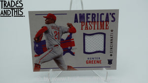 2022 Panini Chronicles America's Pastime Swatches Hunter Greene #APS-HG RC
