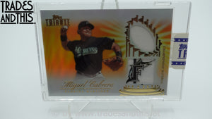 2012 Topps Tribute Championship Material Dual Relics Orange 18/25 Miguel Cabrera #CM-MC