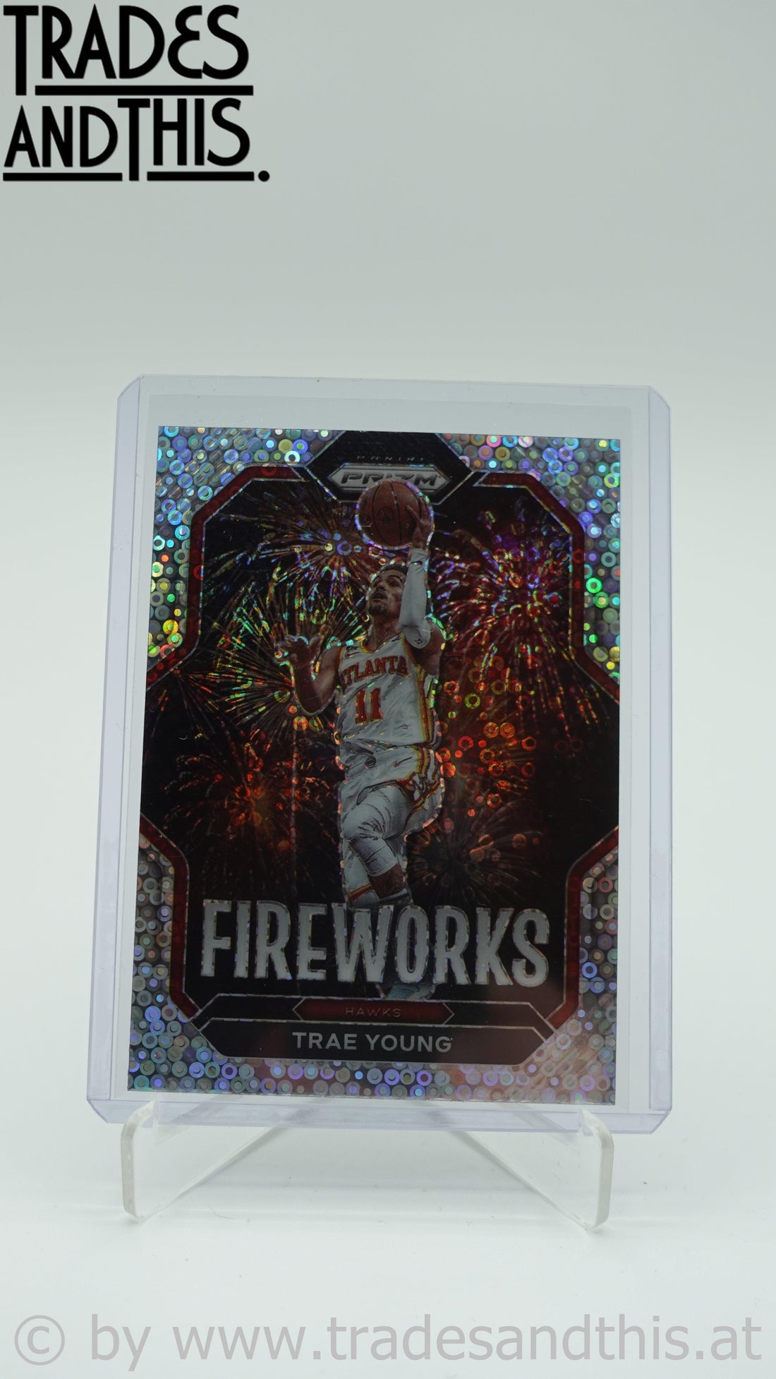 2022-23 Panini Prizm Basketball Fireworks Fast Break Prizm Trae Young #21 - Trades and This e.U.