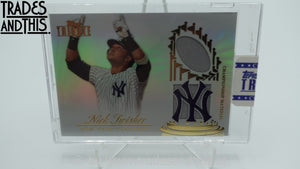 2012 Topps Tribute Championship Material Dual Relics 63/99 Nick Swisher #CM-NS