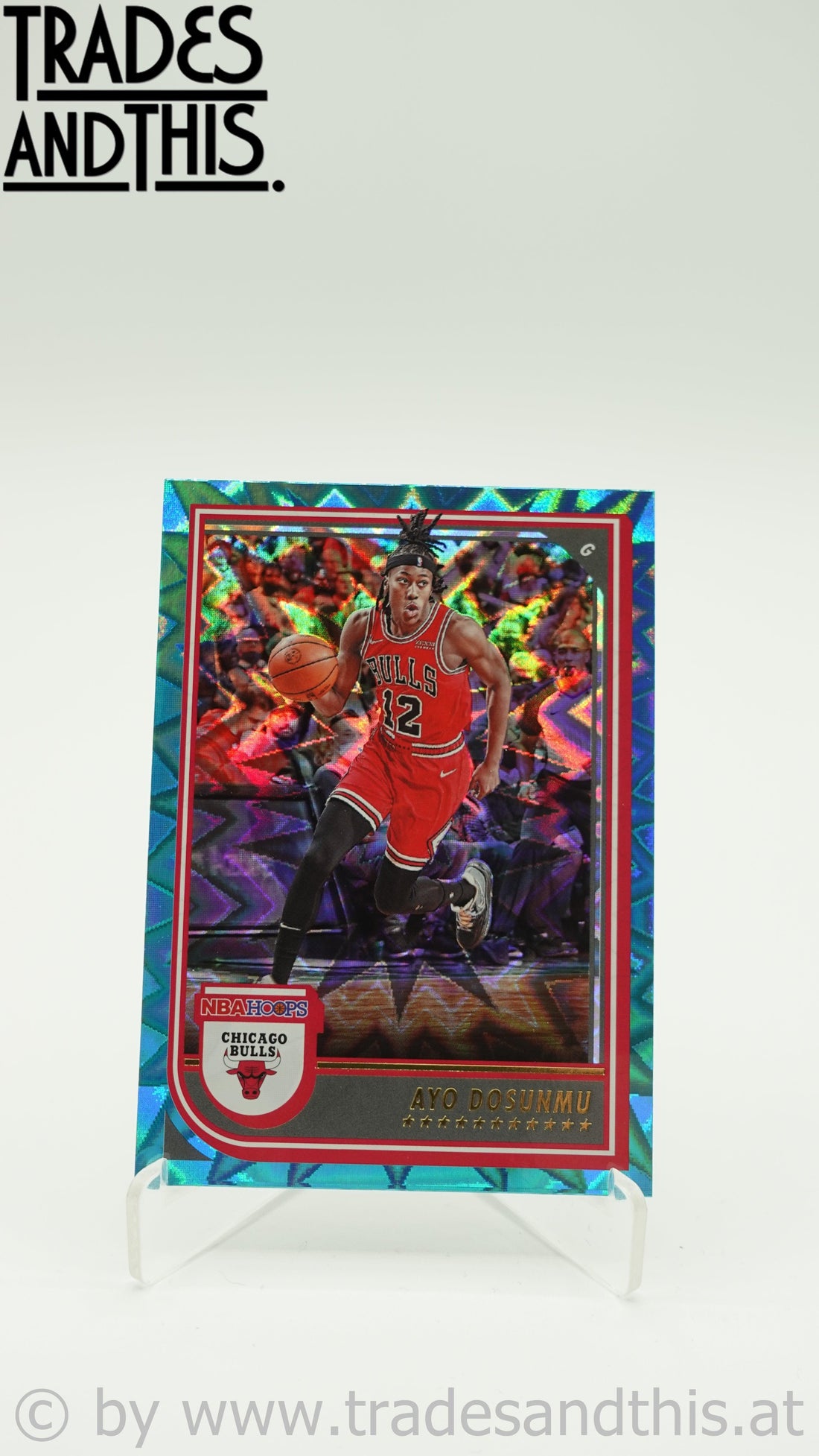 2022-23 Panini Hoops Basketball Teal Explosion Ayo Dosunmu #79 - Trades and This e.U.