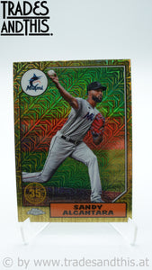 2022 Topps Series 2 1987 Topps Chrome Silver Pack Series 2 Sandy Alcantara #T87C2-25