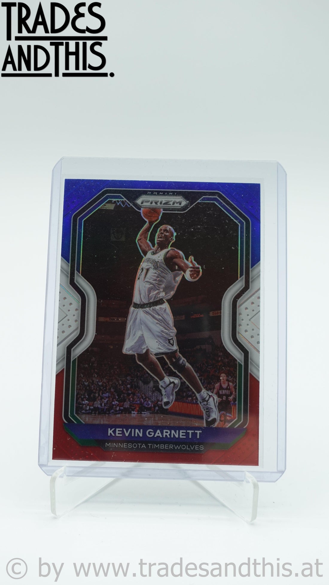 2020-21 Panini Prizm Basketball Red White & Blue Prizm Kevin Garnett #187 - Trades and This e.U.