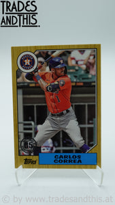 2022 Topps Series 1 1987 Topps Baseball 35th Anniversary Carlos Correa #T87-31