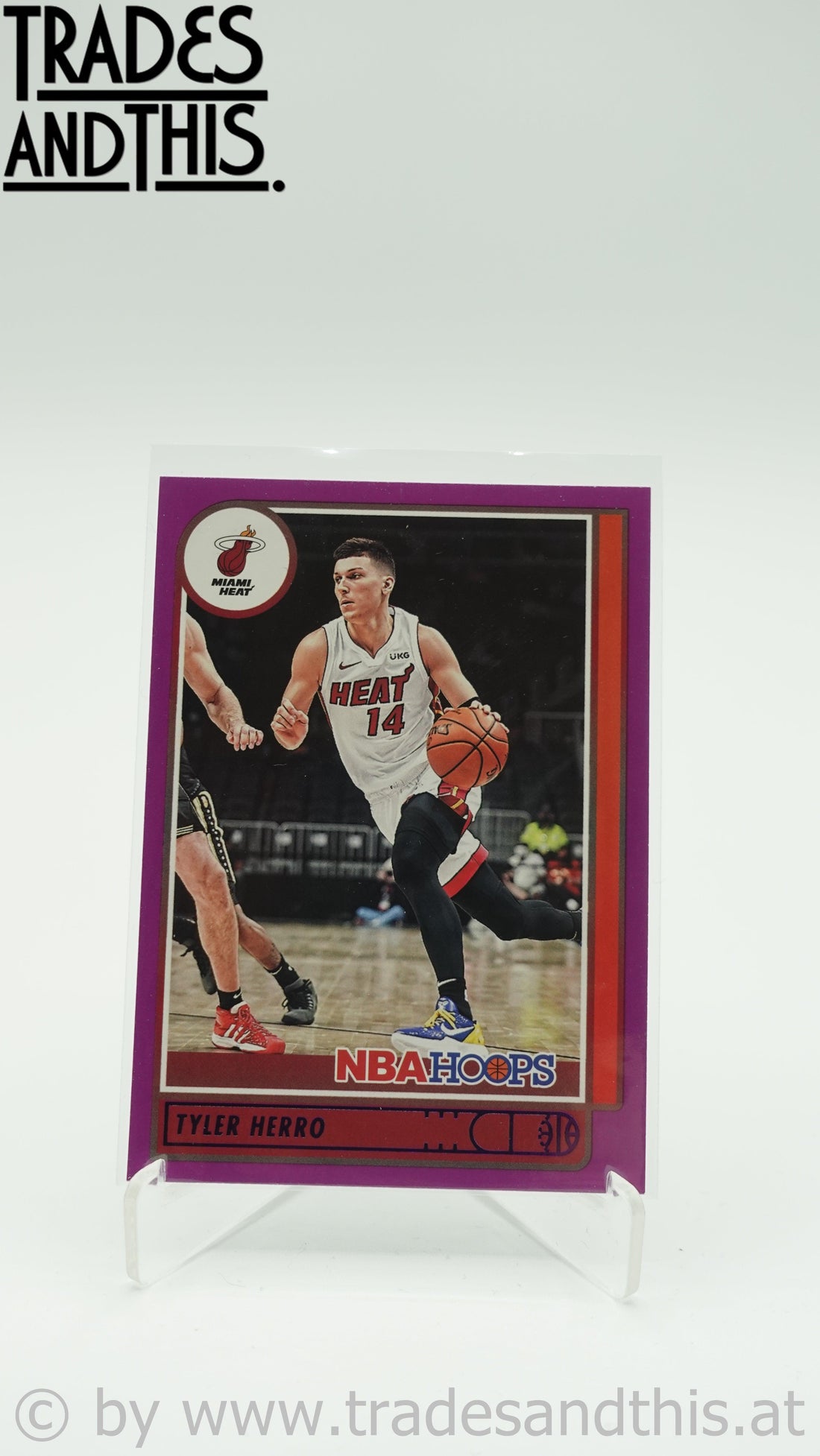 2021-22 Panini Hoops Basketball Purple Tyler Herro #40 - Trades and This e.U.