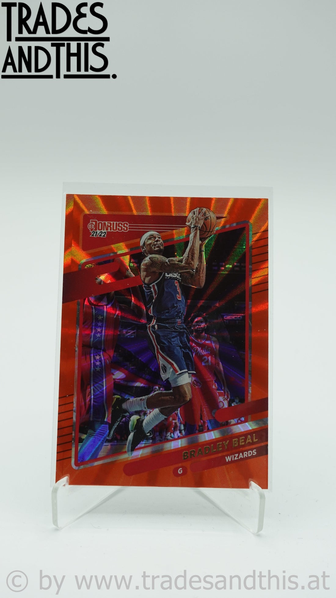 2021-22 Donruss Basketball Holo Orange Laser Bradley Beal #81 - Trades and This e.U.