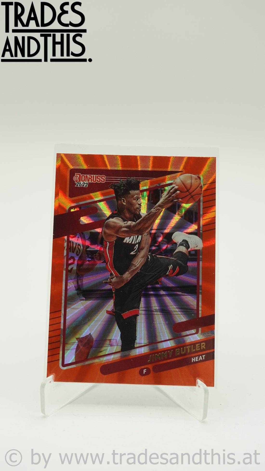 2021-22 Donruss Basketball Holo Orange Laser Jimmy Butler #95 - Trades and This e.U.