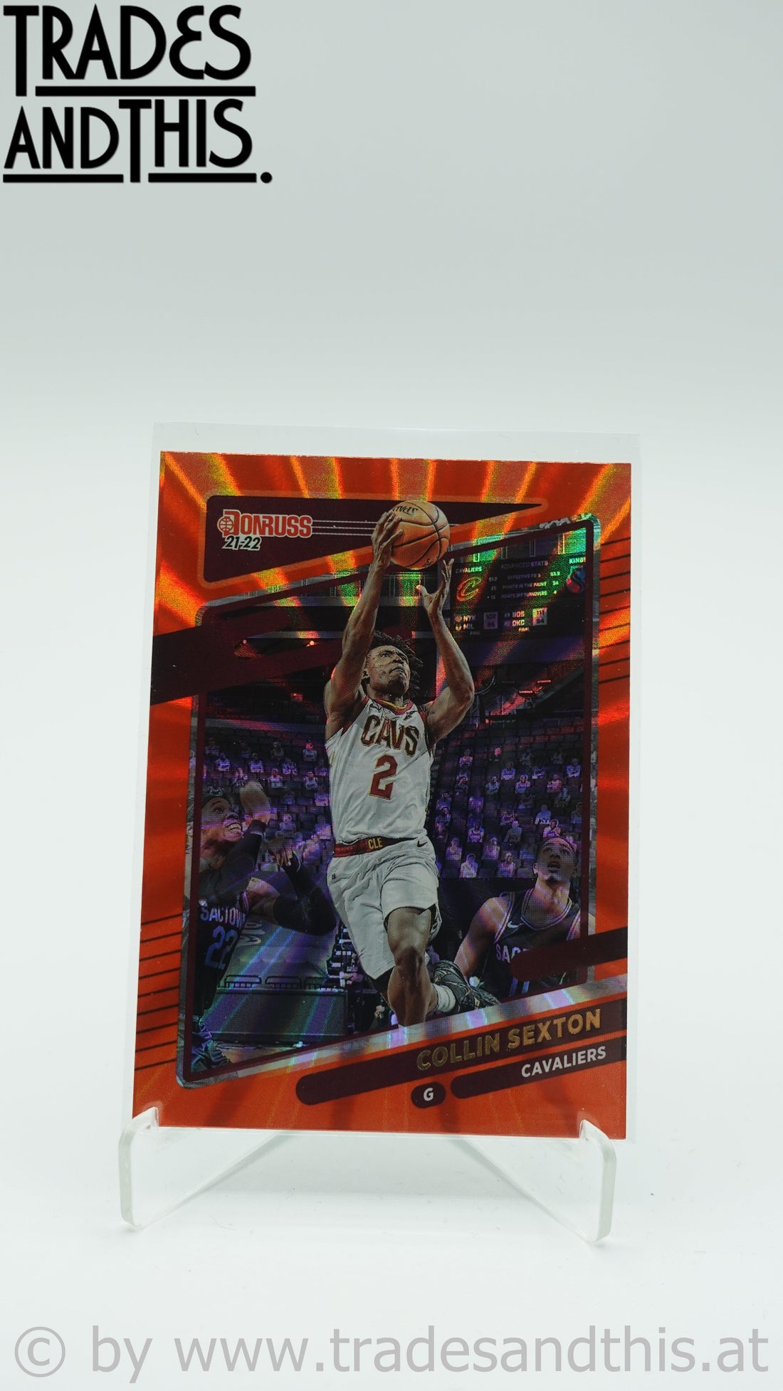 2021-22 Donruss Basketball Holo Orange Laser Collin Sexton #124 - Trades and This e.U.
