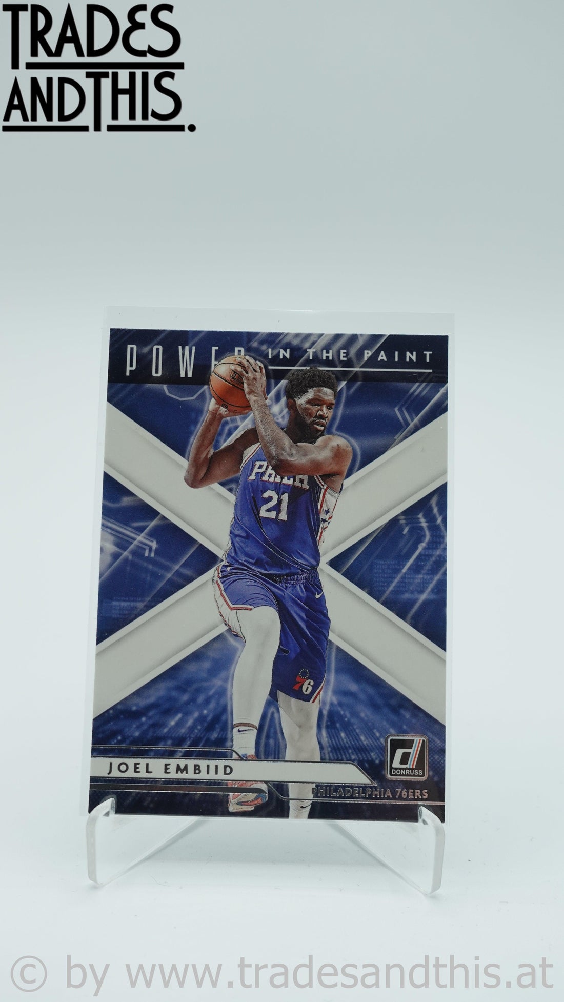 2021-22 Donruss Basketball Power in the Paint Joel Embiid #10 - Trades and This e.U.
