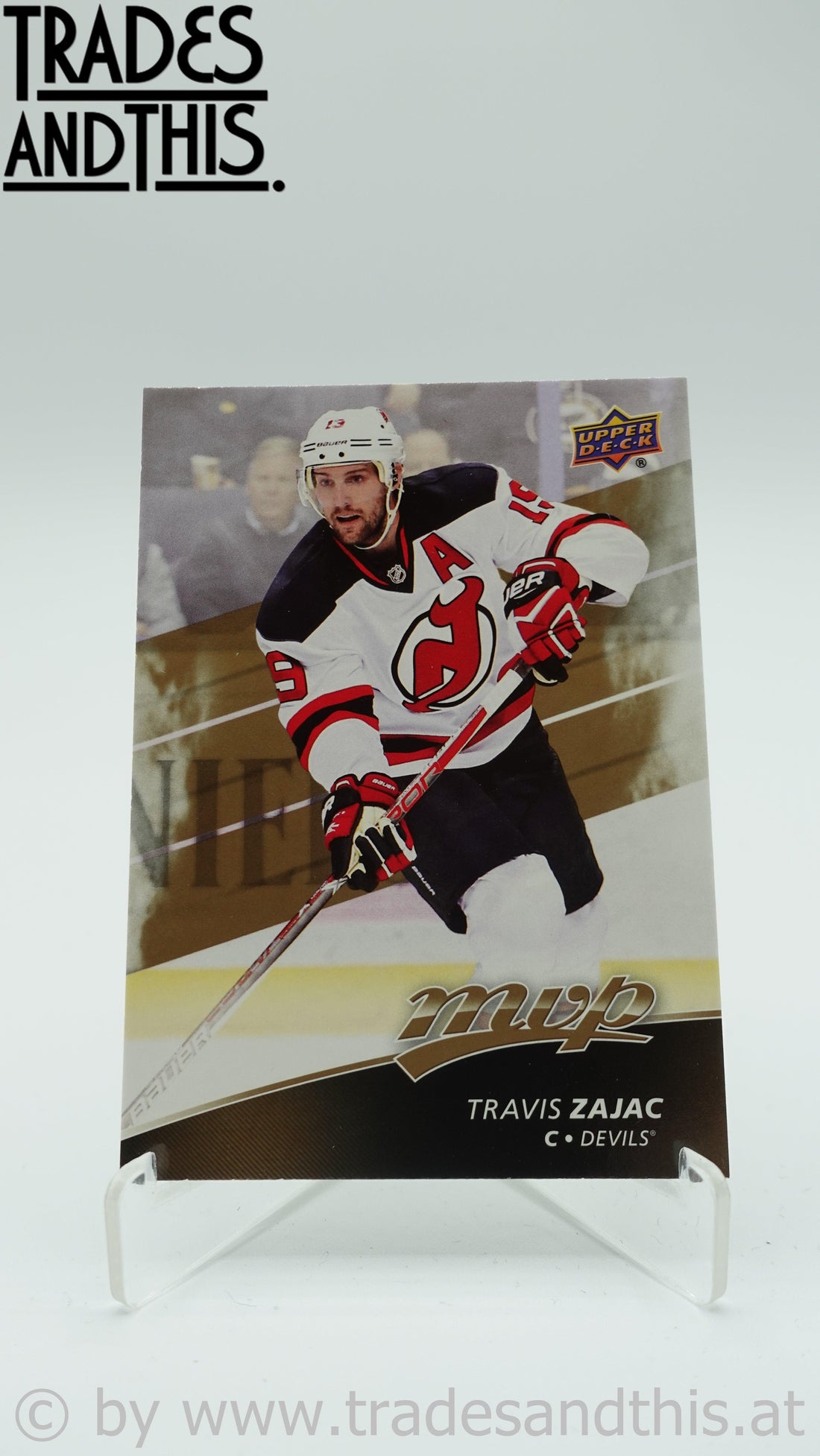 2017-18 Upper Deck MVP Travis Zajac #144 - Trades and This e.U.