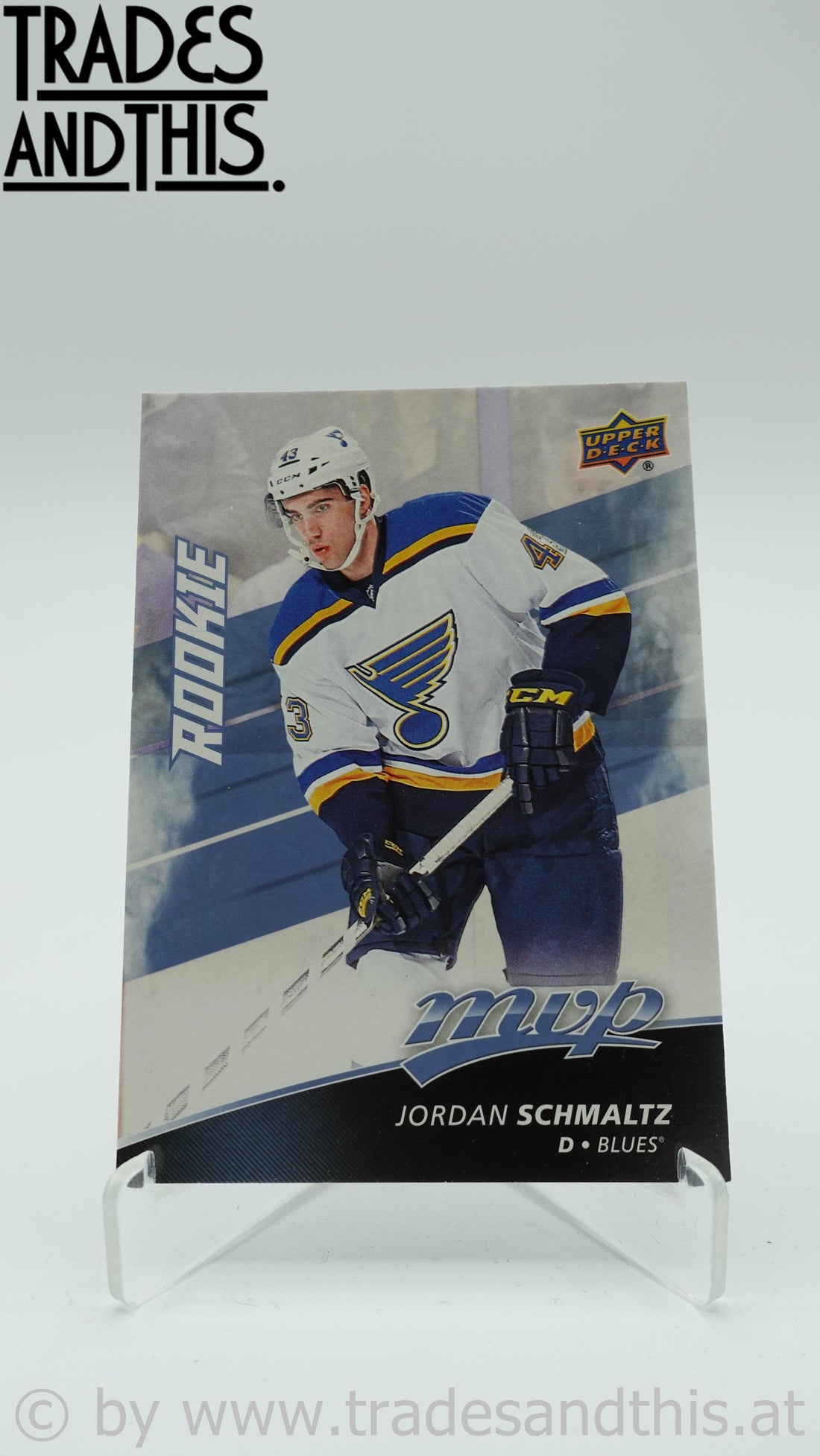 2017-18 Upper Deck MVP Jordan Schmaltz #244 RC - Trades and This e.U.