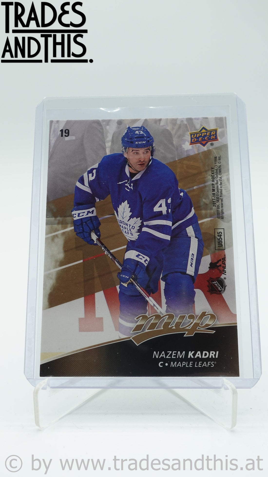 2017-18 Upper Deck MVP Puzzle Back Nazem Kadri #19 - Trades and This e.U.