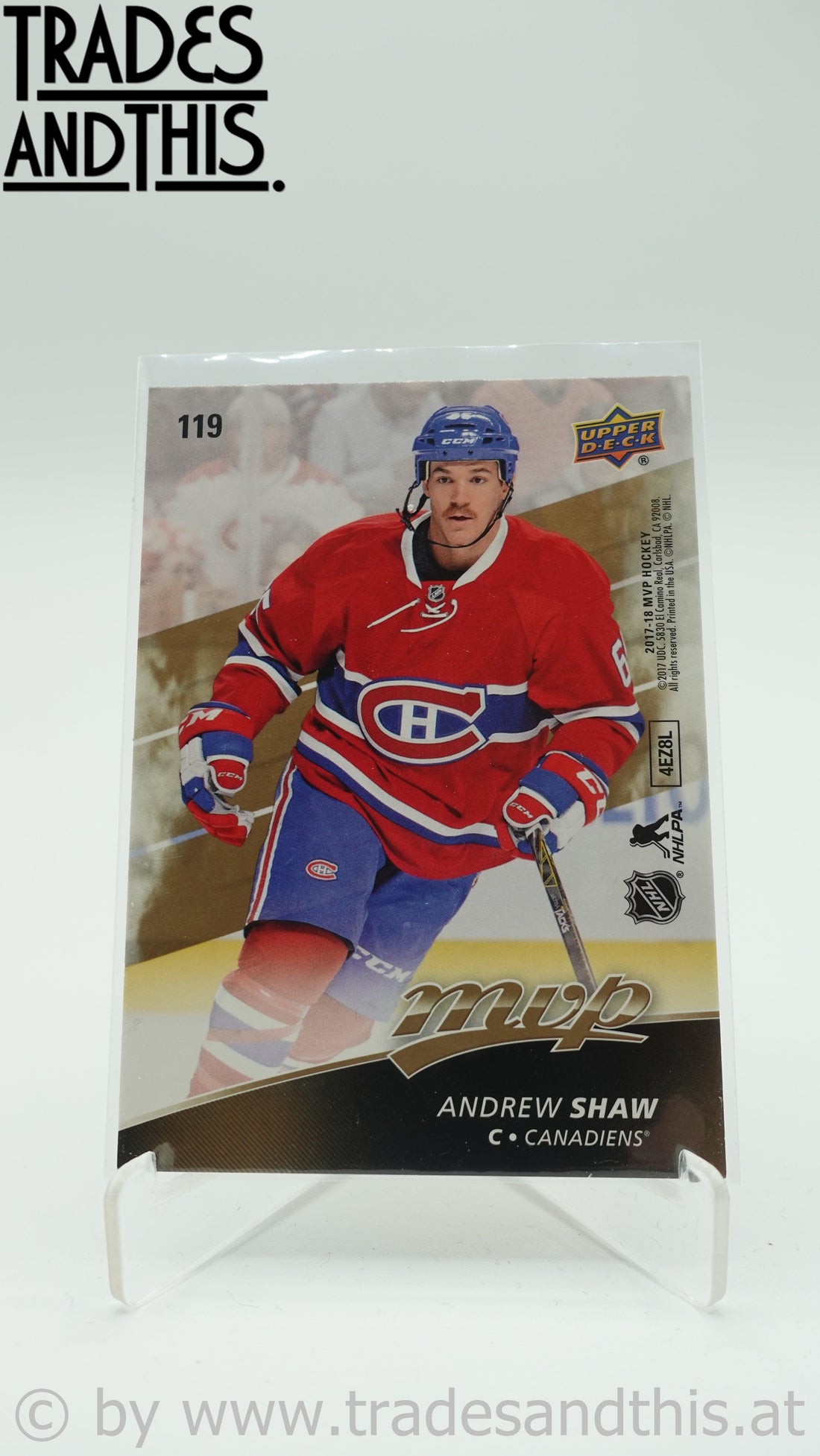 2017-18 Upper Deck MVP Puzzle Back Andrew Shaw #119 - Trades and This e.U.