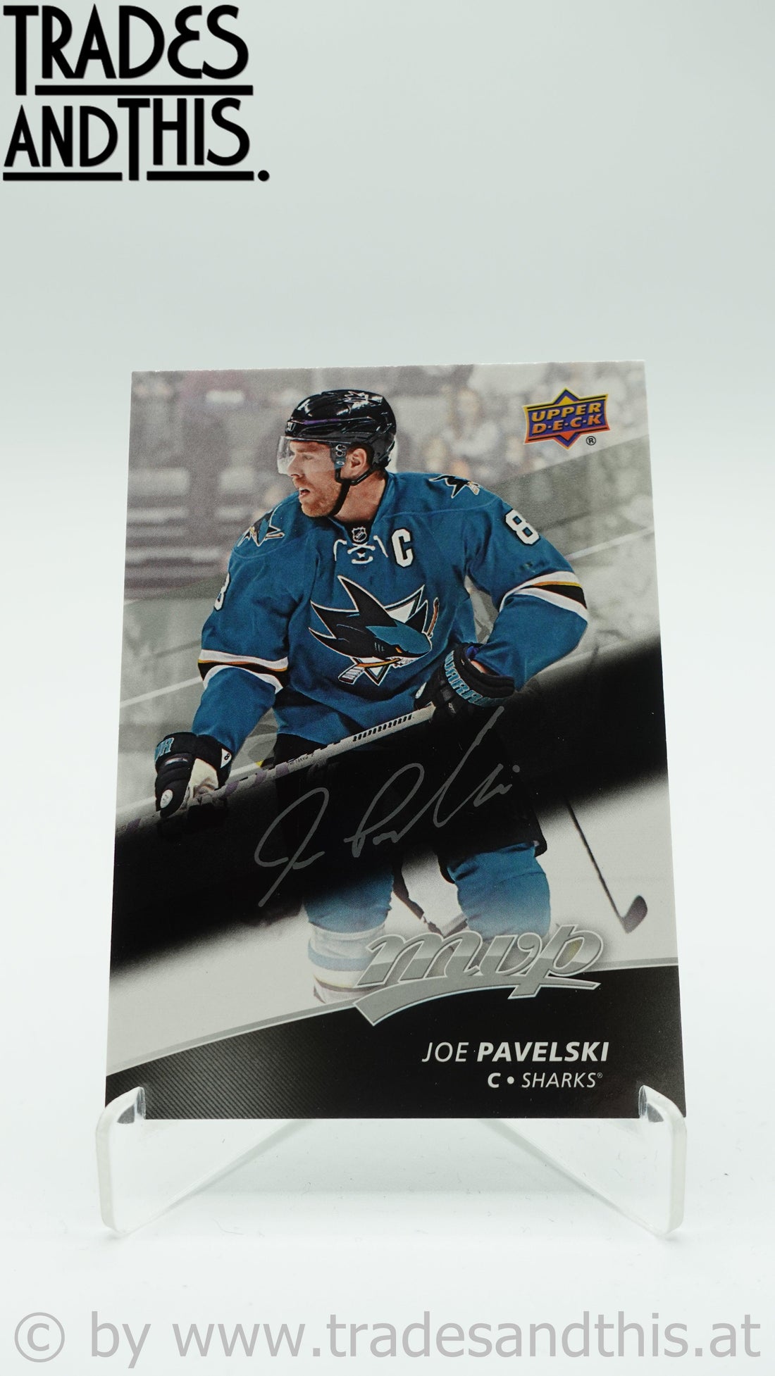 2017-18 Upper Deck MVP Silver Script Joe Pavelski #204 - Trades and This e.U.