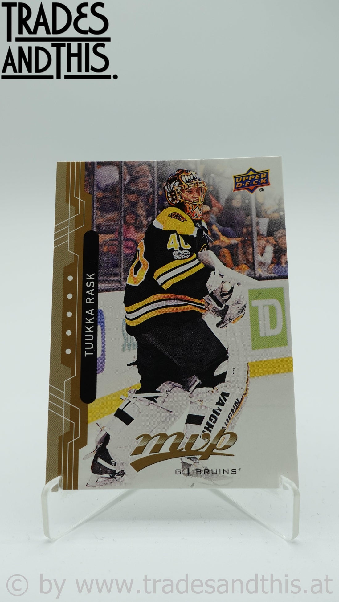 2018-19 Upper Deck MVP Tuukka Rask #131 - Trades and This e.U.