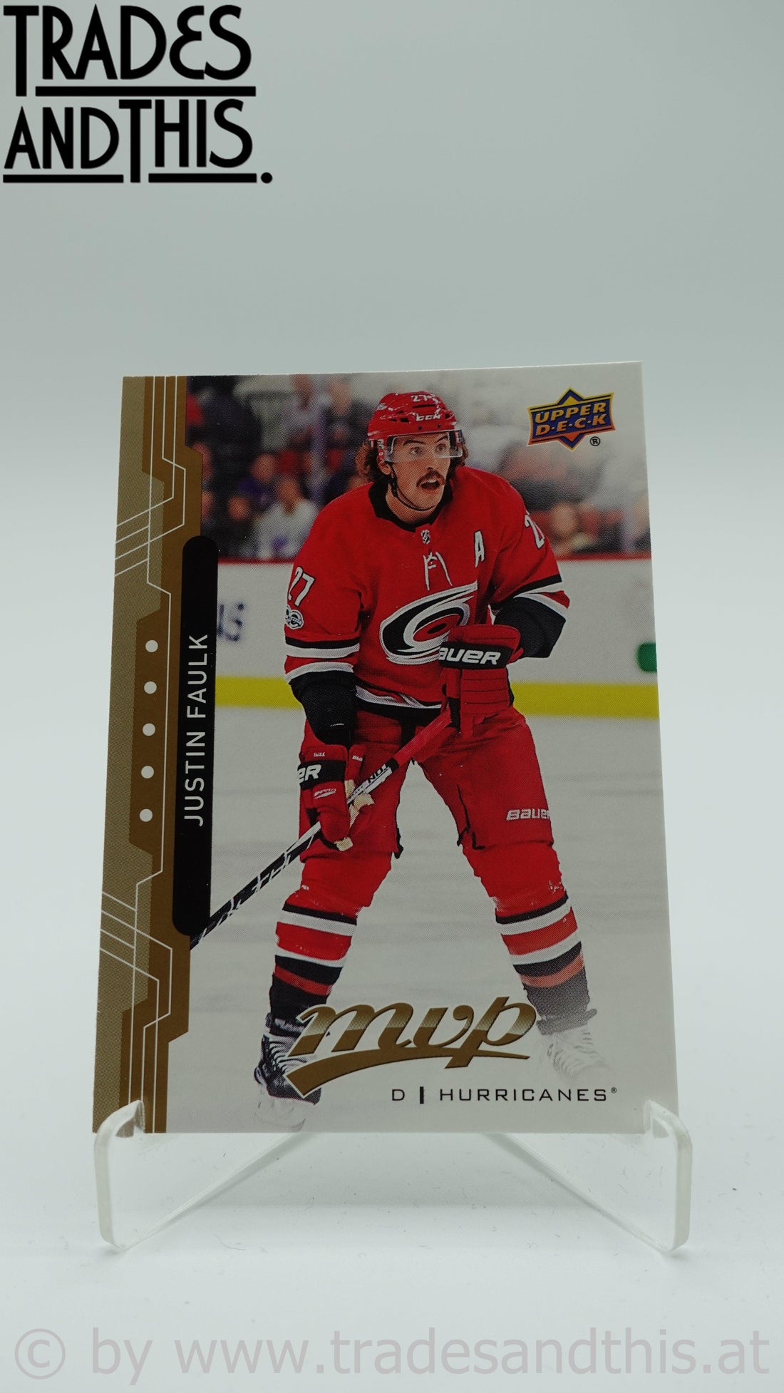 2018-19 Upper Deck MVP Justin Faulk #141 - Trades and This e.U.