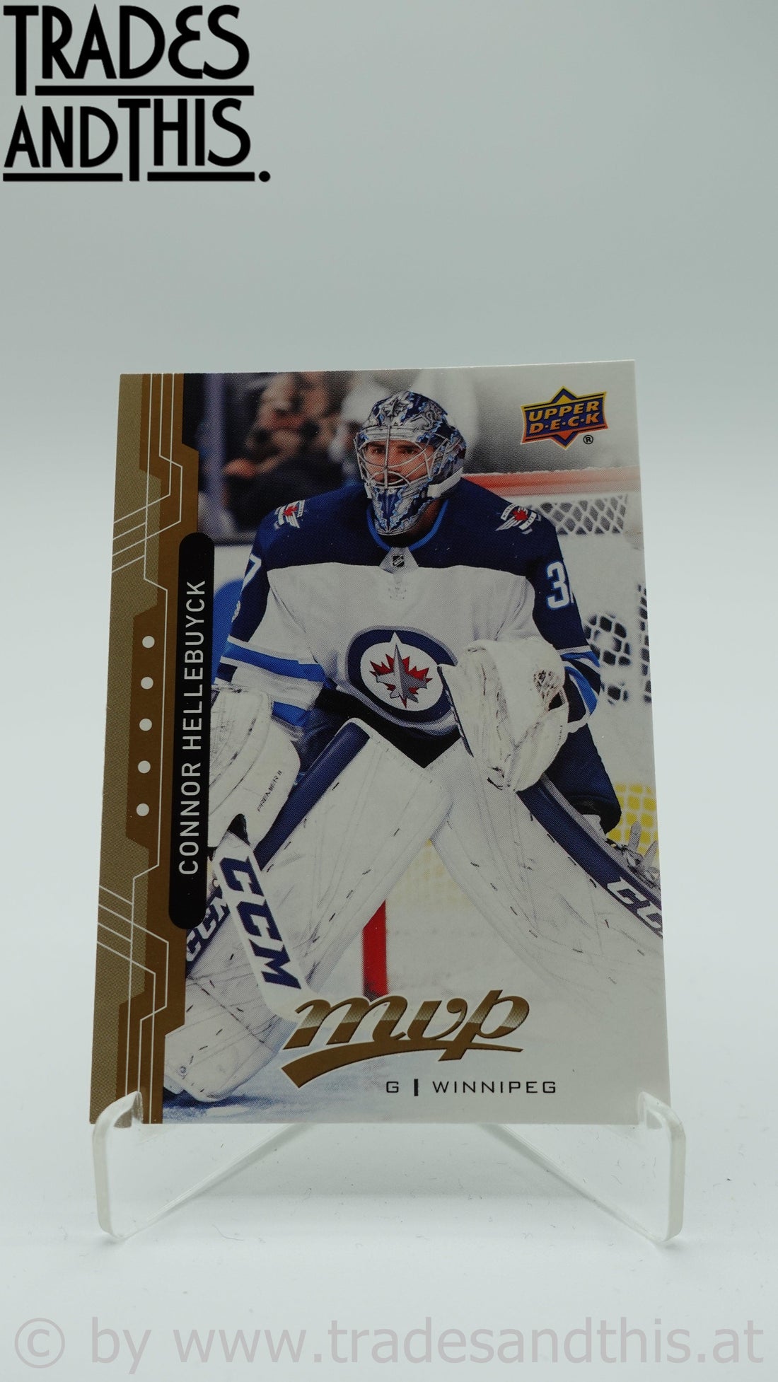 2018-19 Upper Deck MVP Connor Hellebuyck #162 - Trades and This e.U.