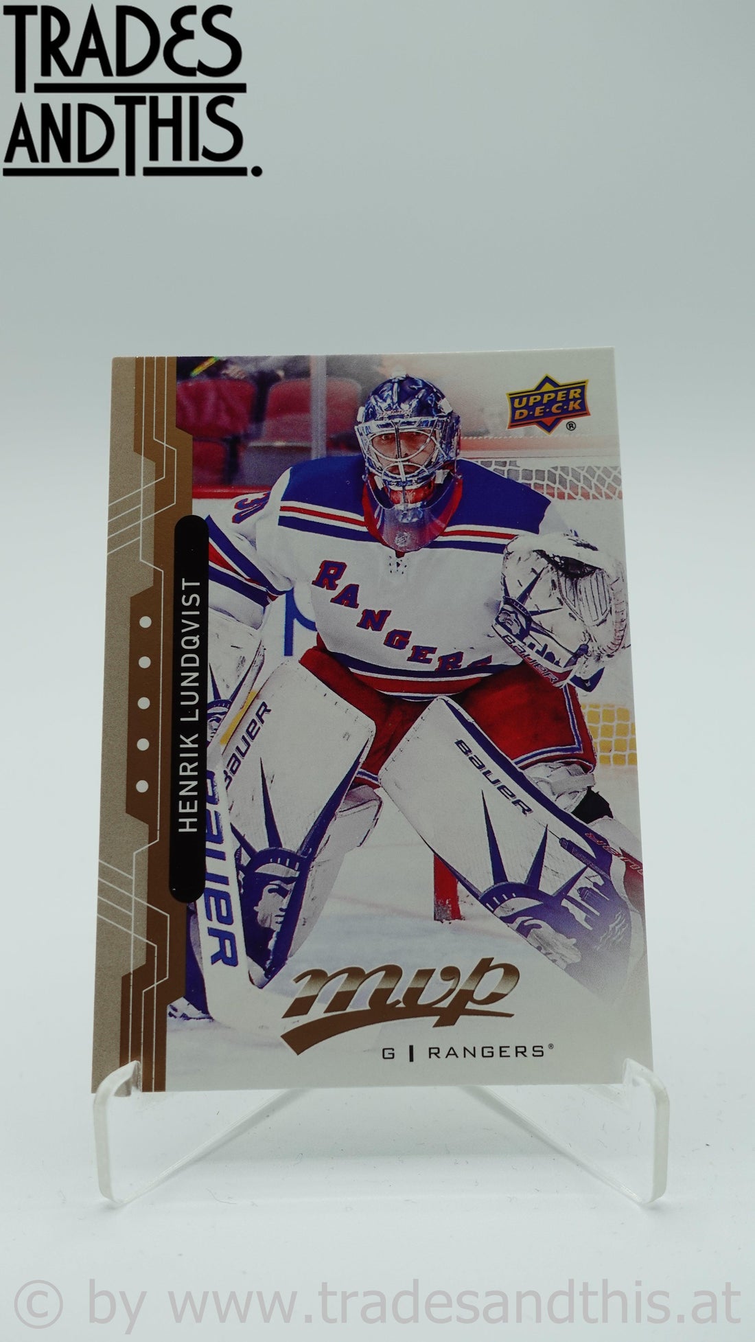 2018-19 Upper Deck MVP Henrik Lundqvist #218 - Trades and This e.U.